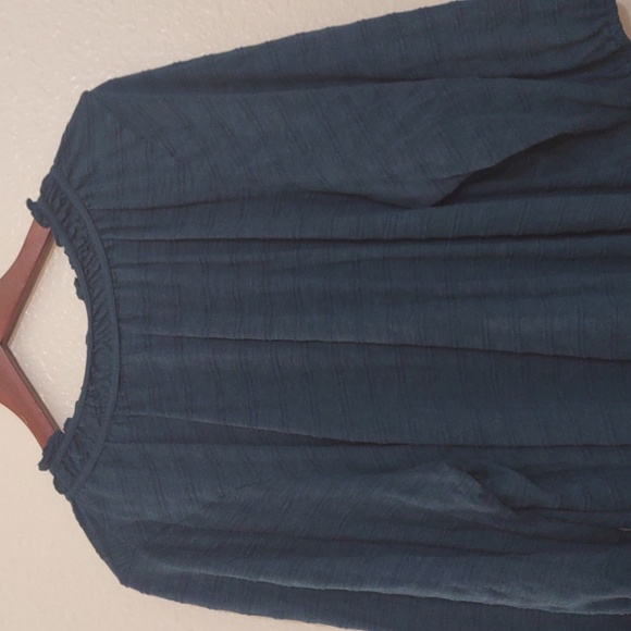 PRE OWNED LANE BRYANT LONG SLEEVE SHIRT COLOR FOREST GREEN SIZE 18/20 - Picture 11 of 12